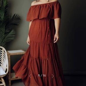 Baltic Born Swiss Dot Maxi RUST Color